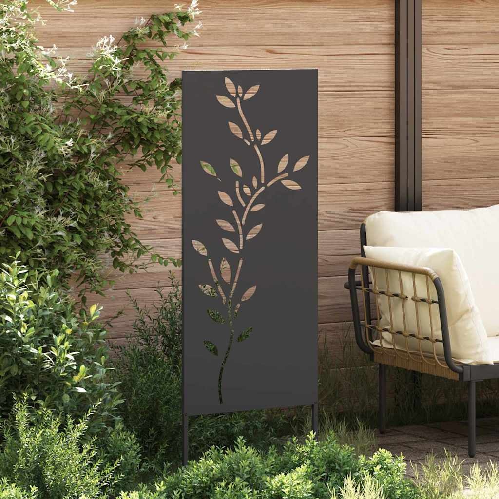 VidaXL Tuin decoratief paneel Zwart 50 x 140 cm Koudgewalst staal