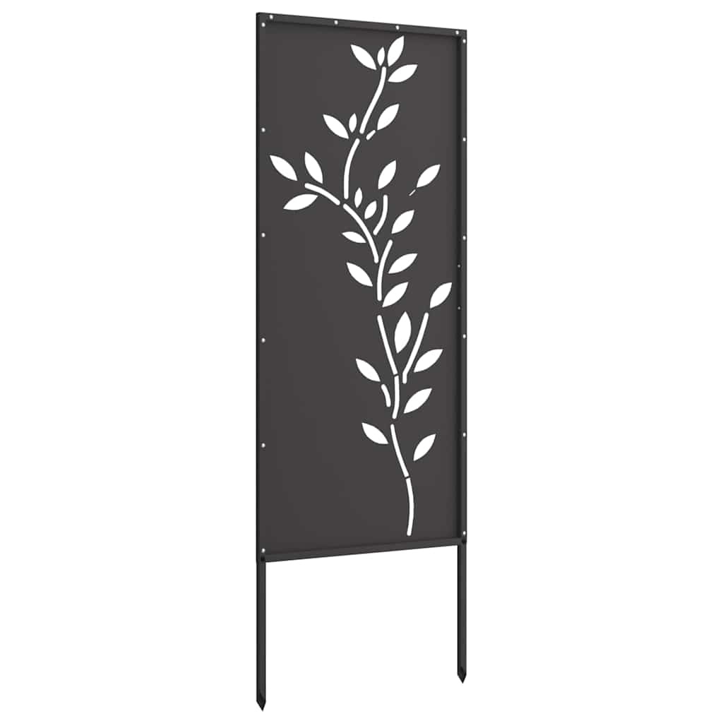 VidaXL Tuin decoratief paneel Zwart 50 x 140 cm Koudgewalst staal
