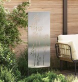 VidaXL Tuin Privacy Screen Bloemen Zilver 50 x 140 cm Roestvrij staal