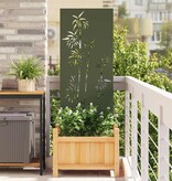 VidaXL Tuin Privacy Screen Olijfgroen 50 x 140 cm Koudgewalst staal