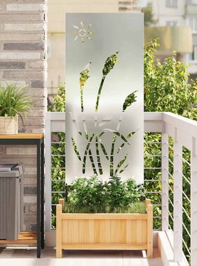 VidaXL Tuin Privacy Screen Zilver 50 x 140 cm Gegalvaniseerd staal