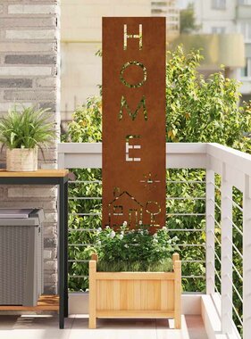 VidaXL Tuin Privacy Screen Fretwerk Roestig 32 x 140 cm Cortenstaal