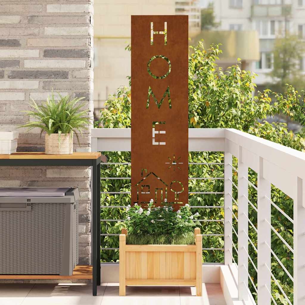 VidaXL Tuin Privacy Screen Fretwerk Roestig 32 x 140 cm Cortenstaal