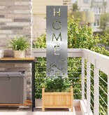 VidaXL Tuin Privacy Screen Fretwerk Zilver 32 x 140 cm Roestvrij staal