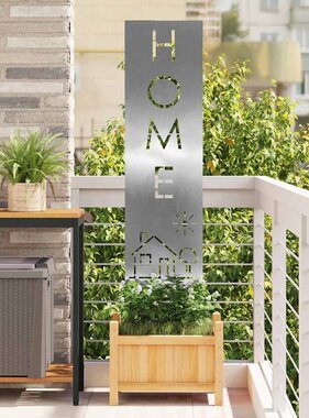 VidaXL Tuin Privacy Screen Fretwerk Zilver 32 x 140 cm Roestvrij staal