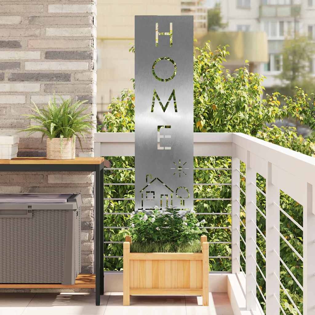 VidaXL Tuin Privacy Screen Fretwerk Zilver 32 x 140 cm Roestvrij staal