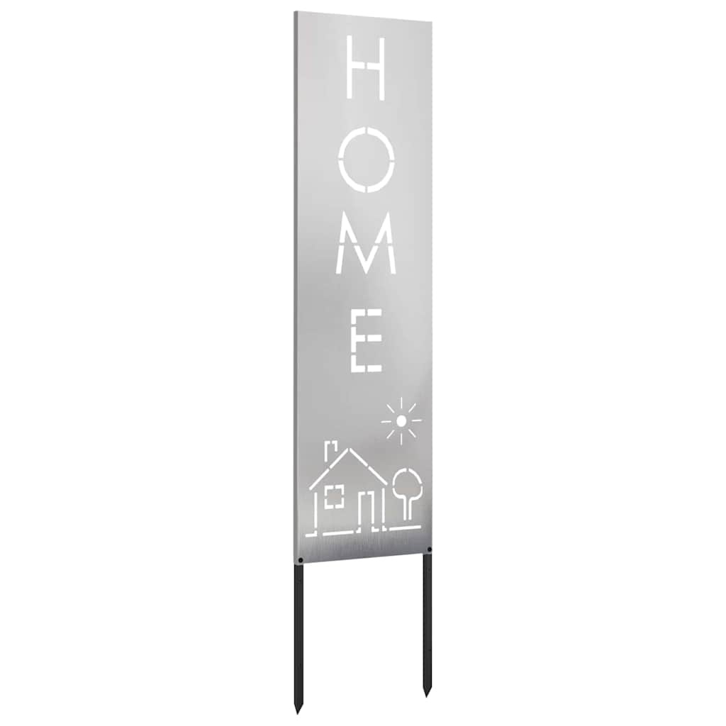 VidaXL Tuin Privacy Screen Fretwerk Zilver 32 x 140 cm Roestvrij staal