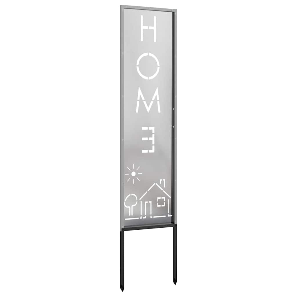 VidaXL Tuin Privacy Screen Fretwerk Zilver 32 x 140 cm Roestvrij staal