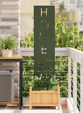 VidaXL Tuin Privacy Screen Olijfgroen 32 x 140 cm Koudgewalst staal