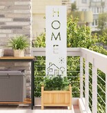 VidaXL Tuin Privacy Screen Fretwerk Wit 32 x 140 cm Koudgewalst staal