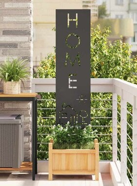 VidaXL Tuin Privacy Screen Zwart 32 x 140 cm Koudgewalst staal