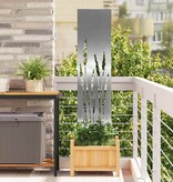 VidaXL Tuin Privacy Screen Fretwerk Zilver 32 x 140 cm Roestvrij staal