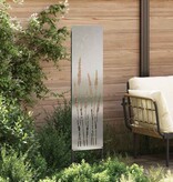 VidaXL Tuin Privacy Screen Fretwerk Zilver 32 x 140 cm Roestvrij staal