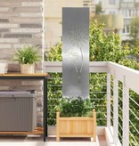 VidaXL Tuin Privacy Screen Fretwerk Zilver 32 x 140 cm Roestvrij staal