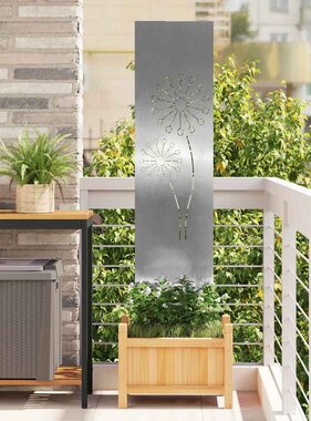 VidaXL Tuin Privacy Screen Fretwerk Zilver 32 x 140 cm Roestvrij staal