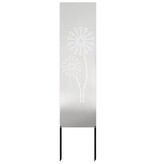 VidaXL Tuin Privacy Screen Fretwerk Zilver 32 x 140 cm Roestvrij staal