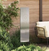 VidaXL Tuin Privacy Screen Fretwerk Zilver 32 x 140 cm Roestvrij staal