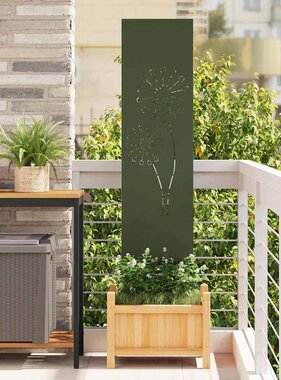 VidaXL Tuin Privacy Screen Olijfgroen 32 x 140 cm Koudgewalst staal