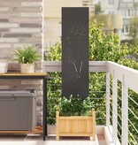 VidaXL Tuin Privacy Screen Zwart 32 x 140 cm Koudgewalst staal
