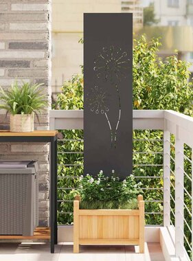 VidaXL Tuin Privacy Screen Zwart 32 x 140 cm Koudgewalst staal