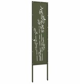 VidaXL Tuin Privacy Screen Olijfgroen 32 x 140 cm Koudgewalst staal