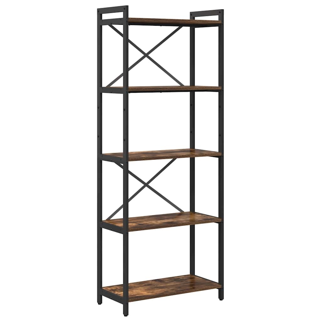 VidaXL Boekenkast Gerookt eiken 60 x 30 x 153 cm Bewerkt hout