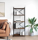 VidaXL Boekenkast Gerookt eiken 60 x 30 x 153 cm Bewerkt hout
