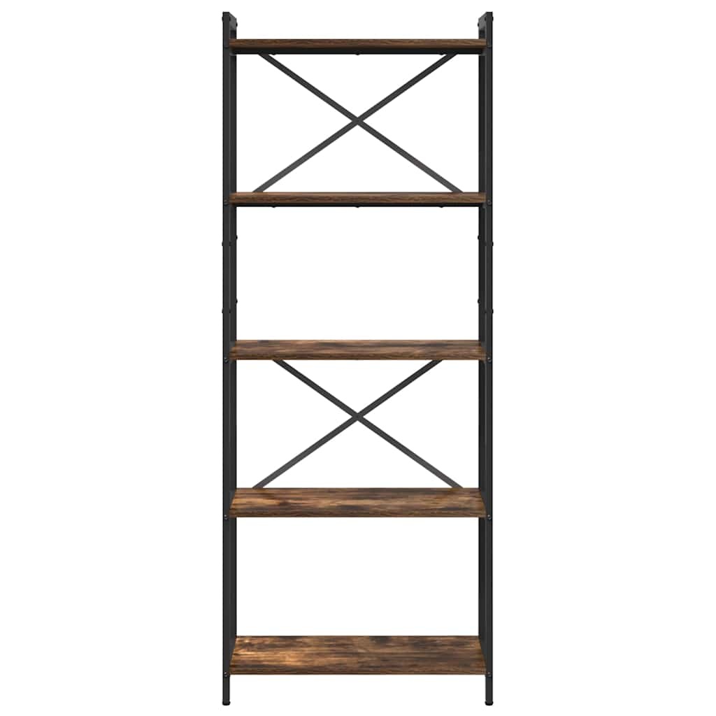 VidaXL Boekenkast Gerookt eiken 60 x 30 x 153 cm Bewerkt hout