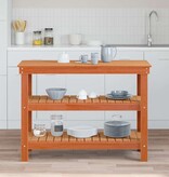 VidaXL Werkbank Wasbruin 110.5 x 50 x 80 cm Massief grenenhout