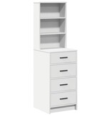 VidaXL Highboard met lade Wit 40 x 41 x 135 cm Bewerkt hout