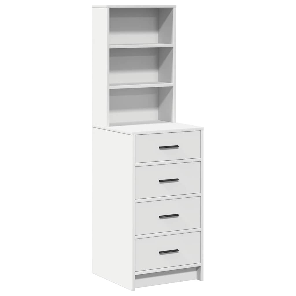 VidaXL Highboard met lade Wit 40 x 41 x 135 cm Bewerkt hout