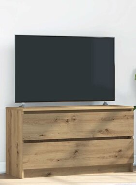 VidaXL Tv-meubel 100x35x54 cm bewerkt hout artisanaal eikenkleurig