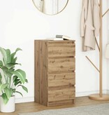 VidaXL Dressoir 37,5x35x76 cm bewerkt hout artisanaal eikenkleurig