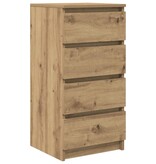 VidaXL Dressoir 37,5x35x76 cm bewerkt hout artisanaal eikenkleurig