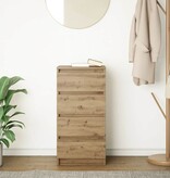 VidaXL Dressoir 37,5x35x76 cm bewerkt hout artisanaal eikenkleurig