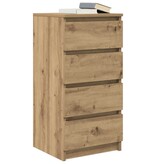 VidaXL Dressoir 37,5x35x76 cm bewerkt hout artisanaal eikenkleurig