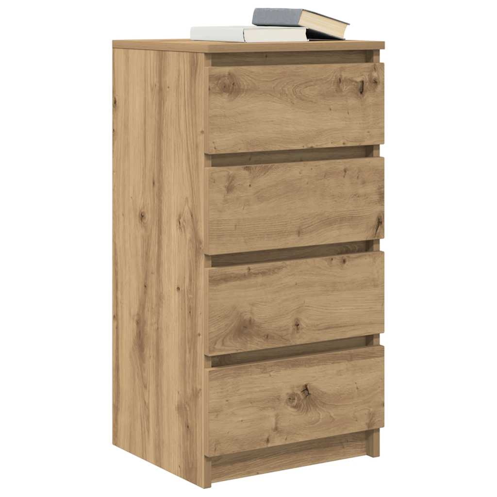VidaXL Dressoir 37,5x35x76 cm bewerkt hout artisanaal eikenkleurig