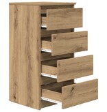 VidaXL Dressoir 37,5x35x76 cm bewerkt hout artisanaal eikenkleurig