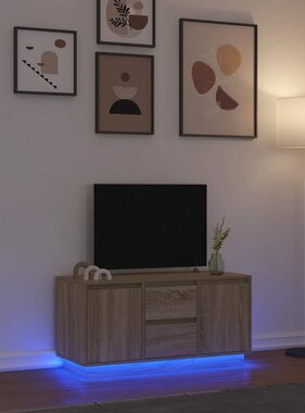 VidaXL Tv-meubel met LED-verlichting 100x41x50 cm sonoma eikenkleurig