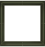 VidaXL Plantenbak 100x100x80 cm staal olijfgroen