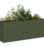 VidaXL Plantenbak 200x40x80 cm koudgewalst staal olijfgroen