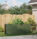 VidaXL Plantenbak 200x40x80 cm koudgewalst staal olijfgroen