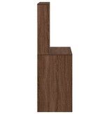 VidaXL Bureau met schappen 100x45x140 cm bewerkt hout bruineikenkleur