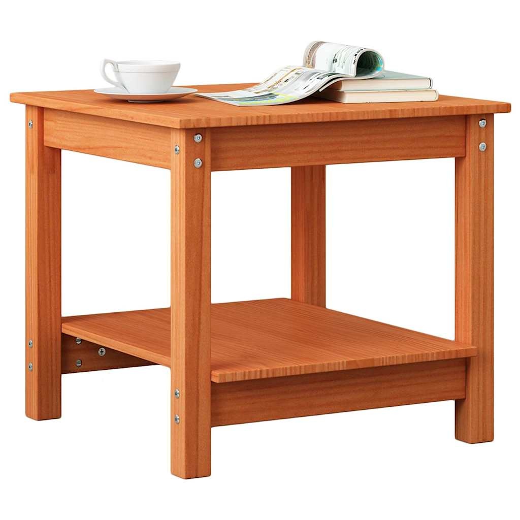 VidaXL Salontafel Wasbruin 50 x 50 x 45 cm Massief grenenhout