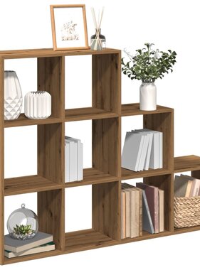 VidaXL Kamerscherm / boekenkast 137,5x29x103,5 cm hout artisanaal eik