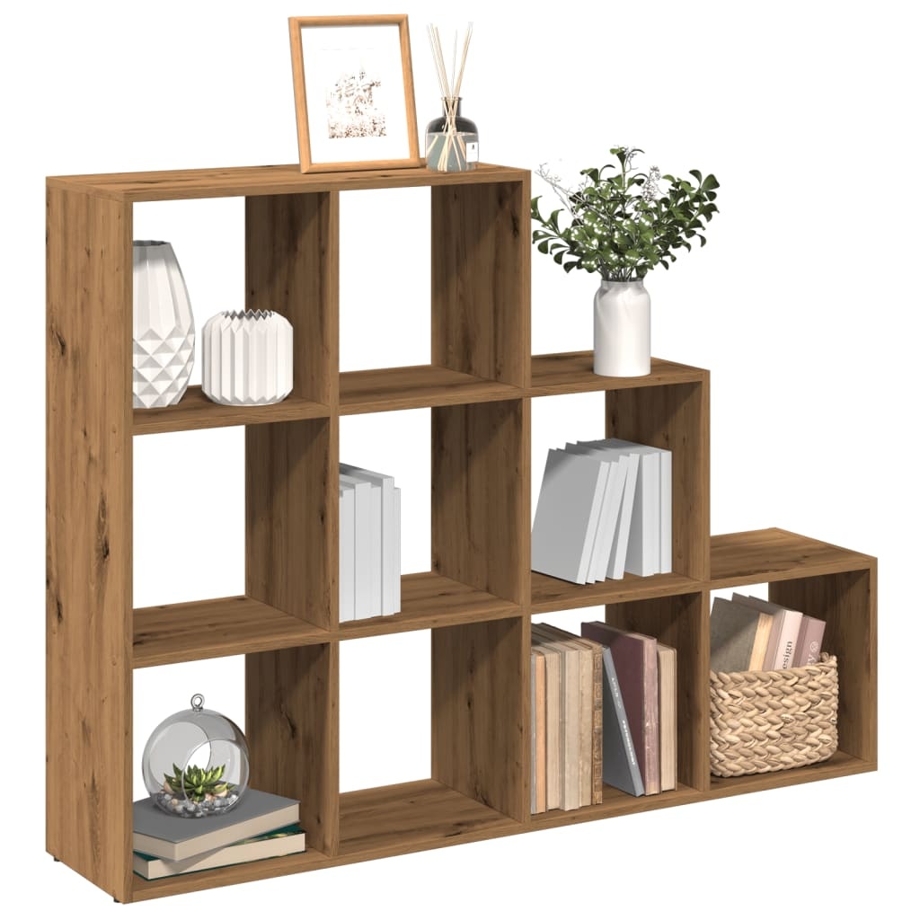 VidaXL Kamerscherm / boekenkast 137,5x29x103,5 cm hout artisanaal eik