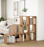 VidaXL Kamerscherm / boekenkast 137,5x29x103,5 cm hout artisanaal eik