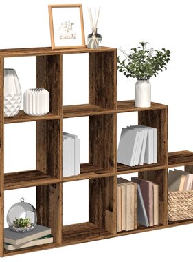 VidaXL Kamerscherm / boekenkast 137,5x29x103,5 cm hout oud hout