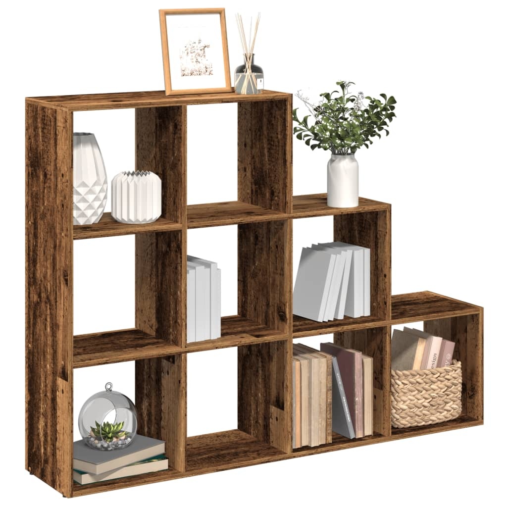VidaXL Kamerscherm / boekenkast 137,5x29x103,5 cm hout oud hout