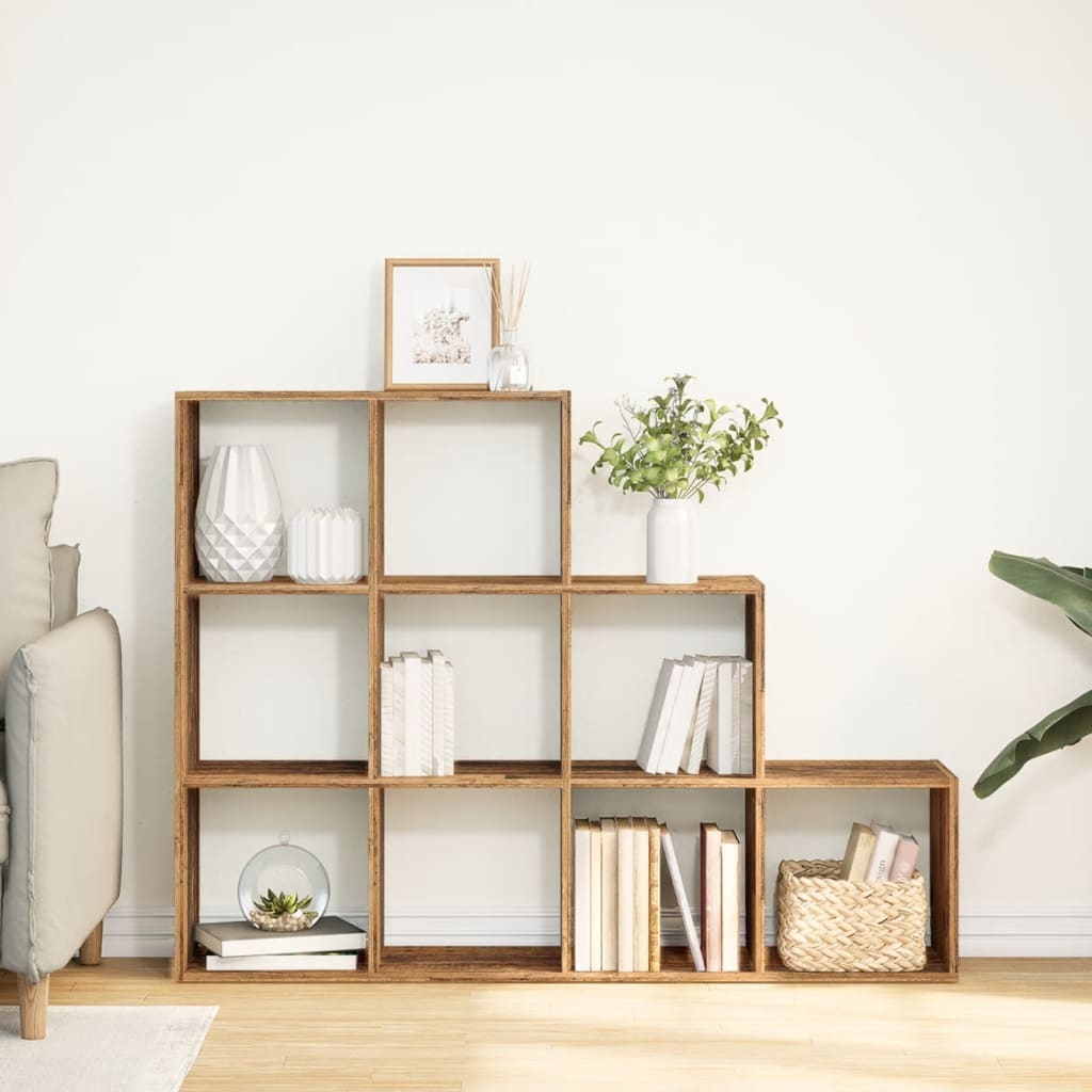 VidaXL Kamerscherm / boekenkast 137,5x29x103,5 cm hout oud hout